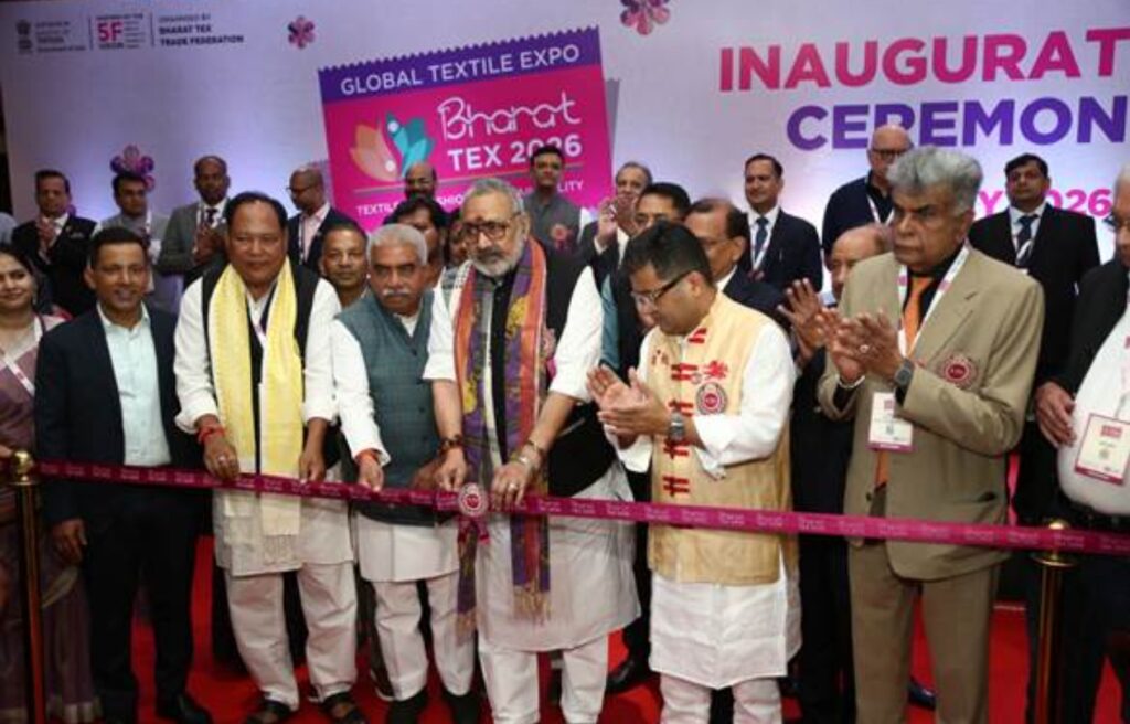 केंद्रीय वस्त्र मंत्री गिरिराज सिंह ने भारत टेक्स 2026 का उद्घाटन किया; भारत के सबसे बड़े वैश्विक वस्त्र आयोजन में रिकॉर्ड अंतरराष्ट्रीय भागीदारी के साथ हुआ शुभारंभ