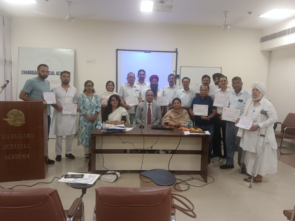 *चंडीगढ़ न्यायिक अकादमी में 40 घंटे का सामुदायिक मध्यस्थता प्रशिक्षण कार्यक्रम सम्पन्न*