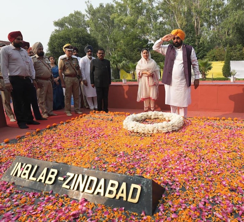 ਸਾਡੀ ਸਰਕਾਰ ਸ਼ਹੀਦ-ਏ-ਆਜ਼ਮ ਭਗਤ ਸਿੰਘ, ਰਾਜਗੁਰੂ, ਸੁਖਦੇਵ ਦੇ ਆਦਰਸ਼ਾਂ ’ਤੇ ਚੱਲ ਰਹੀ ਹੈ: ਮੁੱਖ ਮੰਤਰੀ ਭਗਵੰਤ ਸਿੰਘ ਮਾਨ*