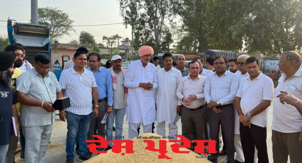 कृषि मंत्री श्याम सिंह राणा ने थानेसर अनाज मंडी में धान खरीद कार्य को लेकर अधिकारियों से ली फीडबैक
