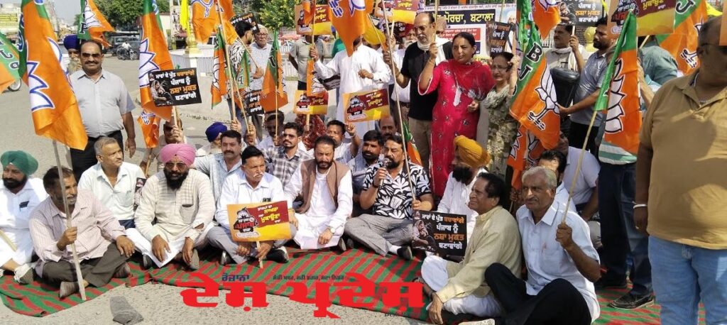 ਪਰਵਿੰਦਰ ਸਿੰਘ ਝੋਟਾ ਦੇ ਕਤਲ ਦੇ ਵਿਰੋਧ ’ਚ ਬਟਾਲਾ ਵਿਖੇ ਭਾਜਪਾ ਵੱਲੋਂ ਰੋਸ ਪ੍ਰਦਰਸ਼ਨ