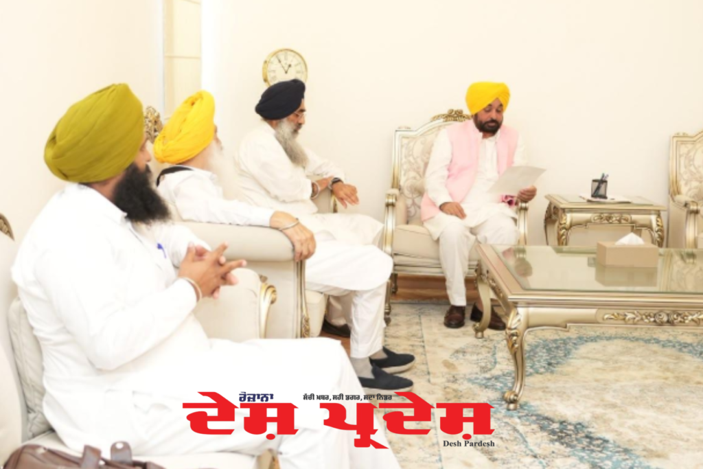 ਬੰਦੀ ਸਿੰਘਾਂ ਦੀ ਰਿਹਾਈ ਨੂੰ ਲੈ ਕੇ ਸੀਐਮ ਮਾਨ ਦੀ ਕੌਮੀ ਇਨਸਾਫ਼ ਮੋਰਚਾ ਅਤੇ ਧਰਮ ਯੁੱਧ ਮੋਰਚਾ ਆਗੂਆਂ ਨਾਲ ਮੁਲਾਕਾਤ